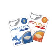 PatchMD - Restore Patch Combo Pack - Iron Plus Topical Patch & Omega-3 Topical Patch - 30 Day Supply - 60 Patches in Total