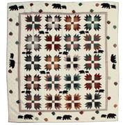 PatchMagic Traditional Multicolor Cotton Quilts, Queen - Reversible
