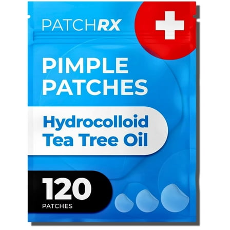 Pimple Patches for Face (120 Patches), Hydrocolloid Acne Patches with Tea Tree Oil, Pimple Patch Pimple Stickers - Hydrocolloid Patch Acne Dots - Acne Pimple Patches For Face - Zit Patches