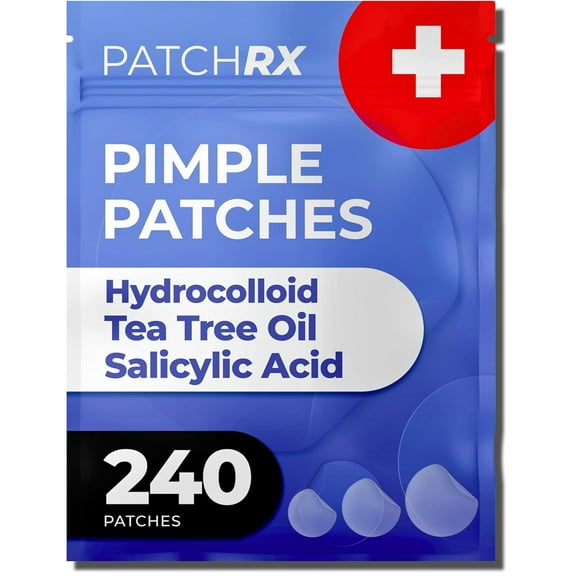 Pimple Patches for Face (240 Patches), Hydrocolloid Acne Patches with Tea Tree Oil & Salicylic Acid, Pimple Patch Pimple Stickers, Hydrocolloid Patch Acne Dots Acne Pimple Patches For Face