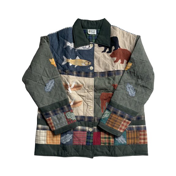 Patchmagic Outerwear Lightweight Green Mid-Length Jacket, Men's