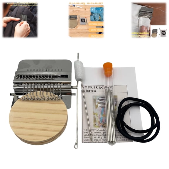 Patchmaker 2.0 Kit, Darning Looms Quickly Mini Mending Convenient Darning-Loom for Mending Jeans Socks Clothes Looms Machine Makes Beautiful Stitching DIY Weaving Arts