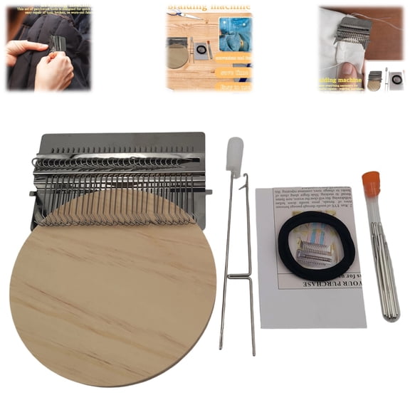 Patchmaker 2.0 Kit, Loom Knitting Kit, Patch Kit Weaving Loom, Mini Portable Patch Darning Loom Kit, Patchwork Weaving Tool Set for Quickly Sewing Repair, Loom Knitting Kit for Beginners