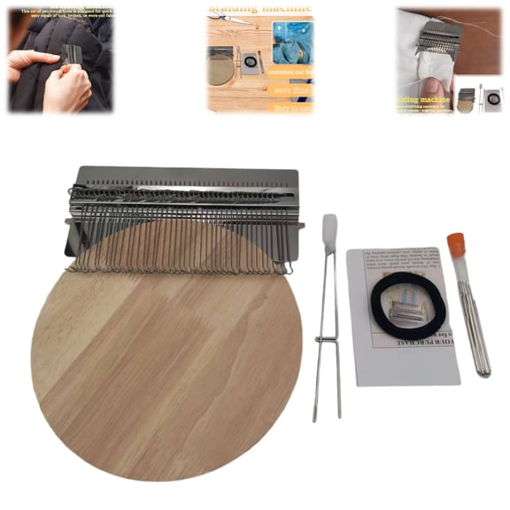 Patchmaker 2.0 Kit, Loom Knitting Kit, Patch Kit Weaving Loom, Mini Portable Patch Darning Loom Kit, Patchwork Weaving Tool Set for Quickly Sewing Repair, Loom Knitting Kit for Beginners