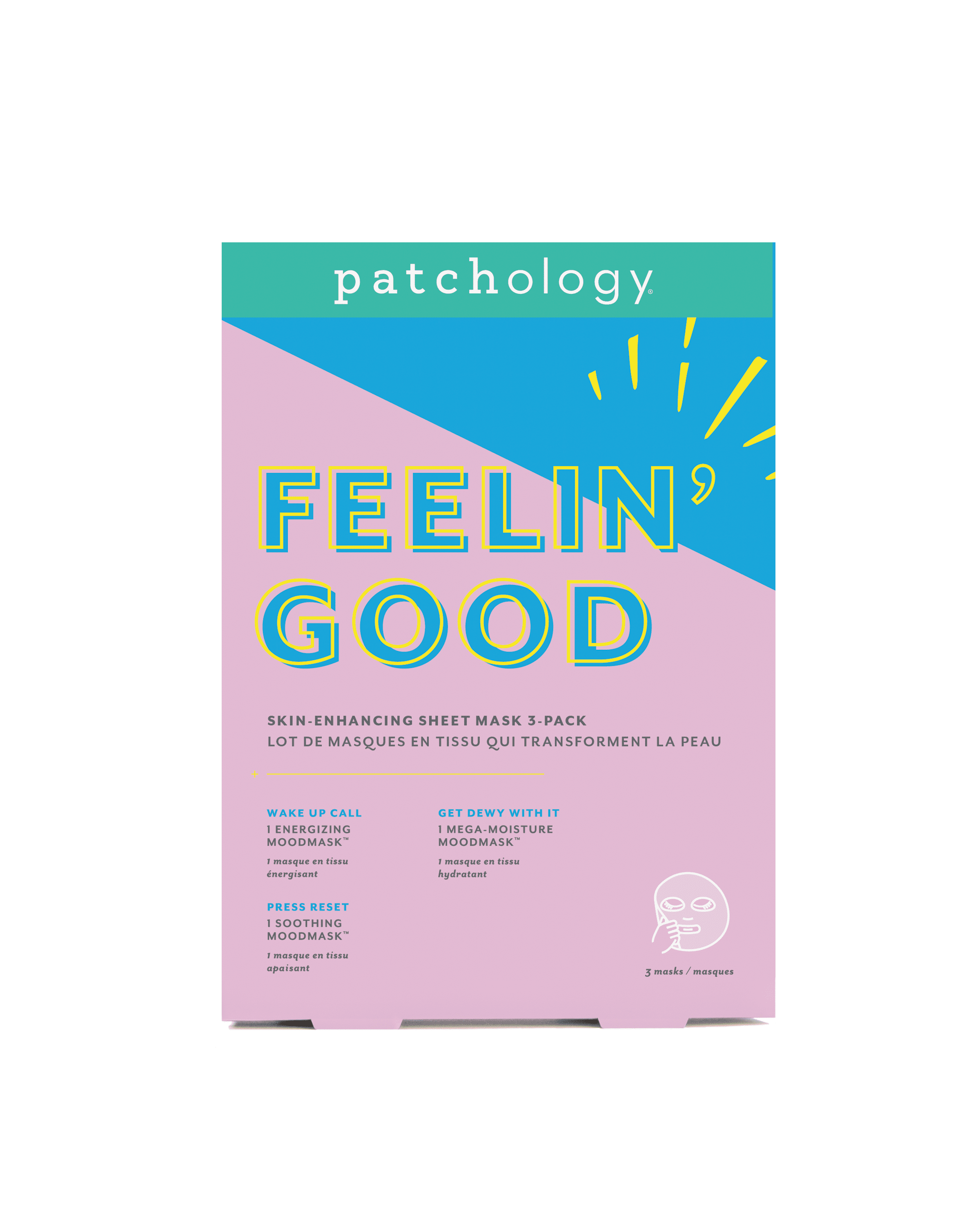 Patchology Feelin' Good Skin-Enhancing Sheet Mask Skin Care Kit, 3 Pack
