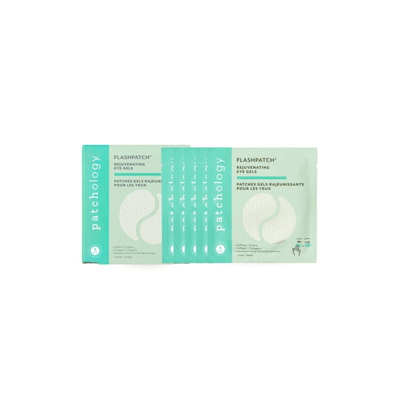 Patchology FlashPatch Rejuvenating Under Eye Face Mask Gels Day and Night Use, 5 Count