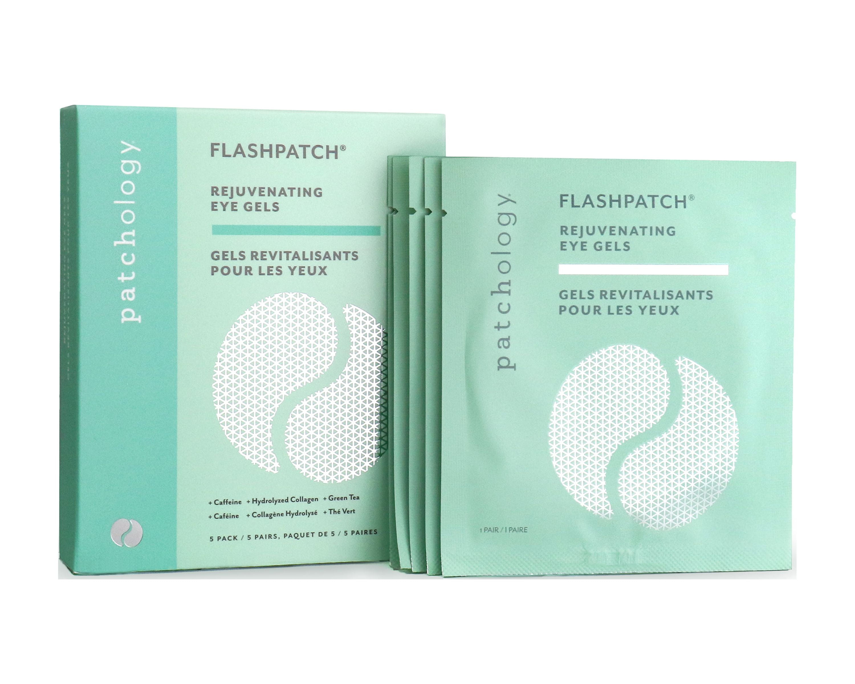 Patchology FlashPatch Rejuvenating Under Eye Face Mask Gels Day and Night Use, 5 Count