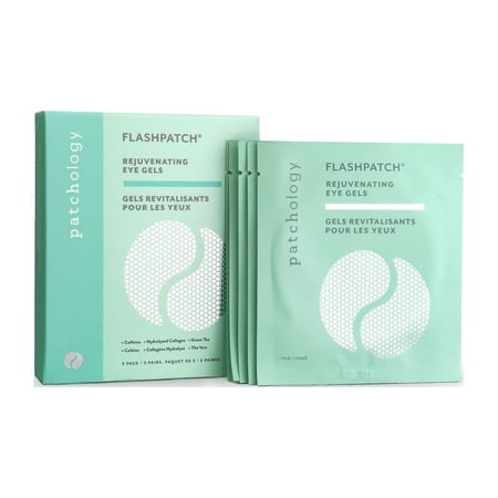 Patchology FlashPatch Rejuvenating Under Eye Face Mask Gels Day and Night Use, 5 Count