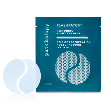 Patchology FlashPatch Restoring Night Under Eye Face Mask Gels, Single Pack