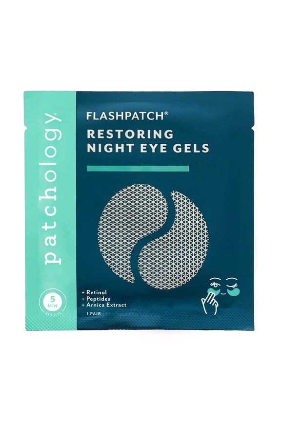 FlashPatch Restoring Night Under Eye Face Mask Gels, Single Pack
