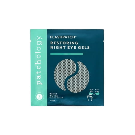Patchology FlashPatch Restoring Night Under Eye Face Mask Gels, Single Pack