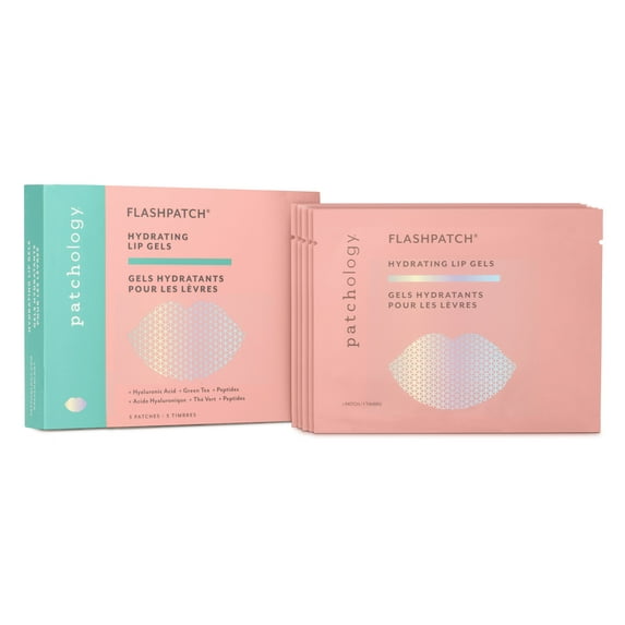 Patchology Hydrating Lip Mask Beauty Treatment Gels - 5 Pairs
