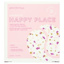 Patchology Moodpatch Happy Place Puffiness and Wrinkles Reducer Under Eye Masks Gel Skin Care, 5 Pack