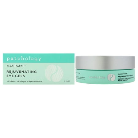 Patchology Skin Care FlashPatch Rejuvenating Hyaluronic Acid Under Eye Face Mask, 15 Count