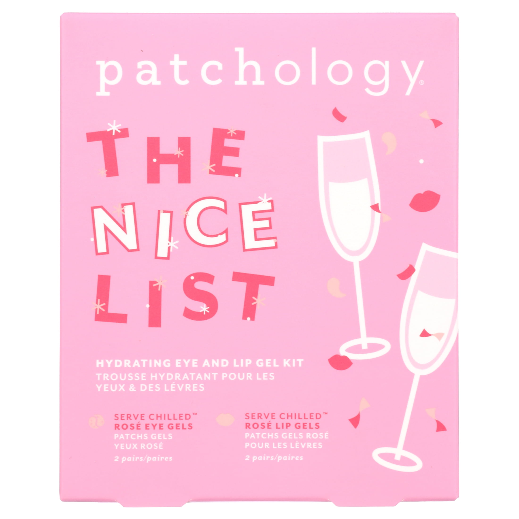 Patchology The Nice List 4-Piece Under Eye Mask and Lip Gel Mask Sampler Kit