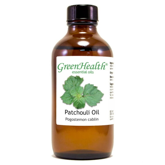 Patchouli Essential Oil - 4 fl oz (118 ml) Glass Bottle w/ Cap - 100% Pure Essential Oil by GreenHealth