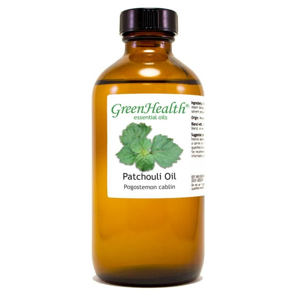 Patchouli Essential Oil - 8 fl oz (237 ml) Glass Bottle w/ Cap - 100% Pure Essential Oil by GreenHealth