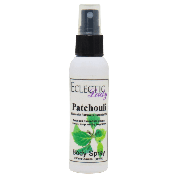 Patchouli Body Spray, Eclectic Lady, Hydrating Mist, Unisex, 2 oz