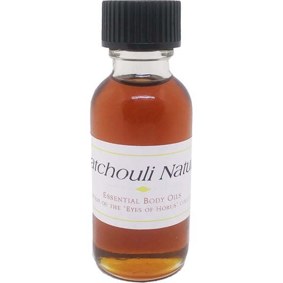 Patchouli: Natural Scented Body Oil Fragrance [Regular Cap - Clear Glass - Brown - 1 oz.]