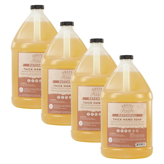 Patchouli Organic Castile Liquid Hand Soap 1 Gallon Refill Adams Handmade Soap