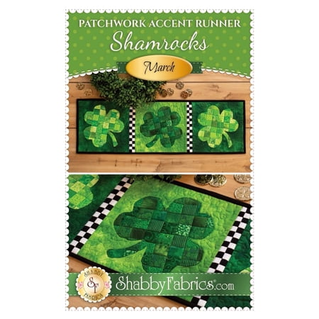 Patchwork Accent Runner - Shamrocks March Pattern by Shabby Fabrics