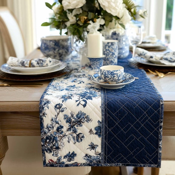 Patchwork Bloom Quilted Table Runner