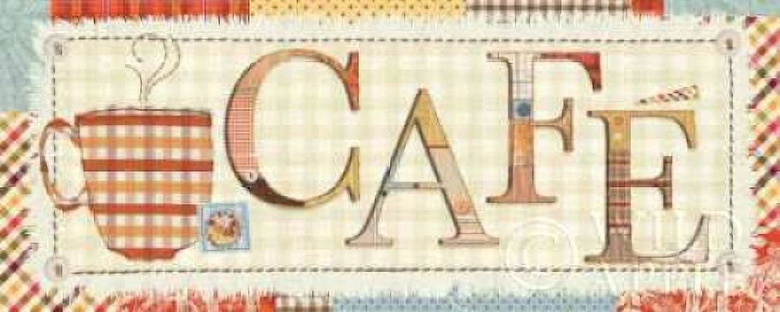 Patchwork Cafe I Canvas Art - Pela Studio (24 x 48)