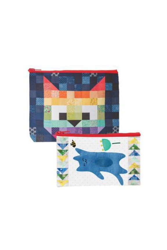 Patchwork Cats Eco Pouch Set