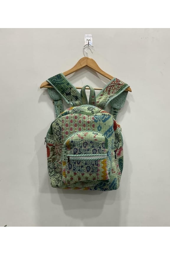 Patchwork Cotton Backpack: Quilted Lightweight Cotton Bag