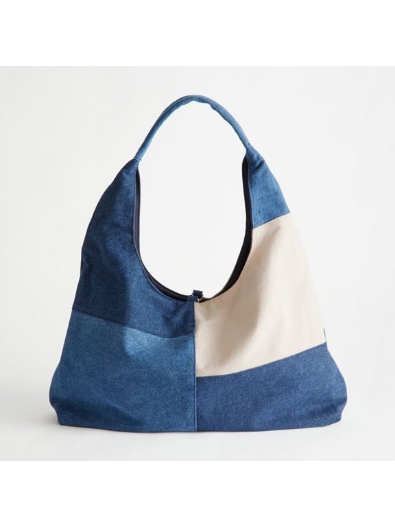 Patchwork Design Women Shoulder Bag Fashion Denim Female Handbags large capacity Jeans big Totes