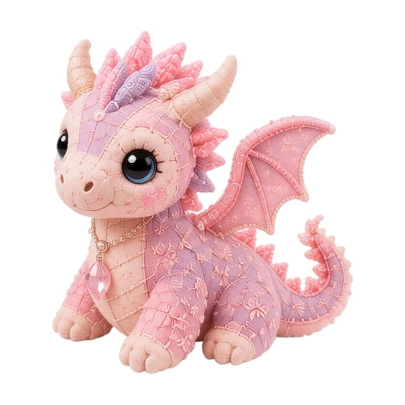 Patchwork Dragon DIY Sewing Kit,Cute 3D Felt Dragon Craft Set,Handmade Fabric Art Project for Adults Teens and Beginners,Fantasy Tabletop Home Decor Gift