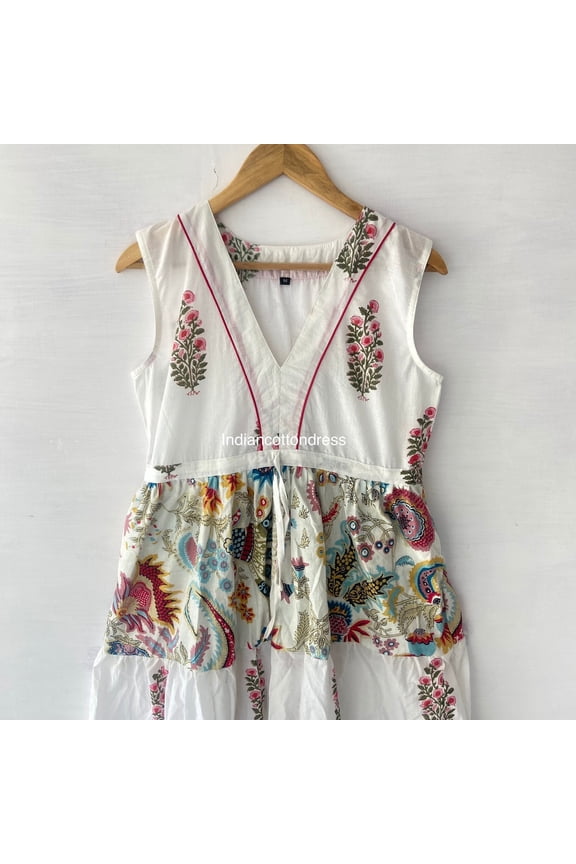 Patchwork Dress Women Dress Hand Print Dress,Cotton Dress,Block Print Dress,Cotton Block Dress,Women Dress,Floral Summer Dress,Handblock