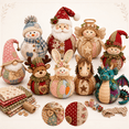 thumbnail image 1 of Patchwork Fabric Doll DIY Kit, Christmas Fabric Doll Sewing Kit for Adults, Handmade Patchwork Plush Craft Set with Thread, Stuffing and Decorative Accessories, 1 of 7