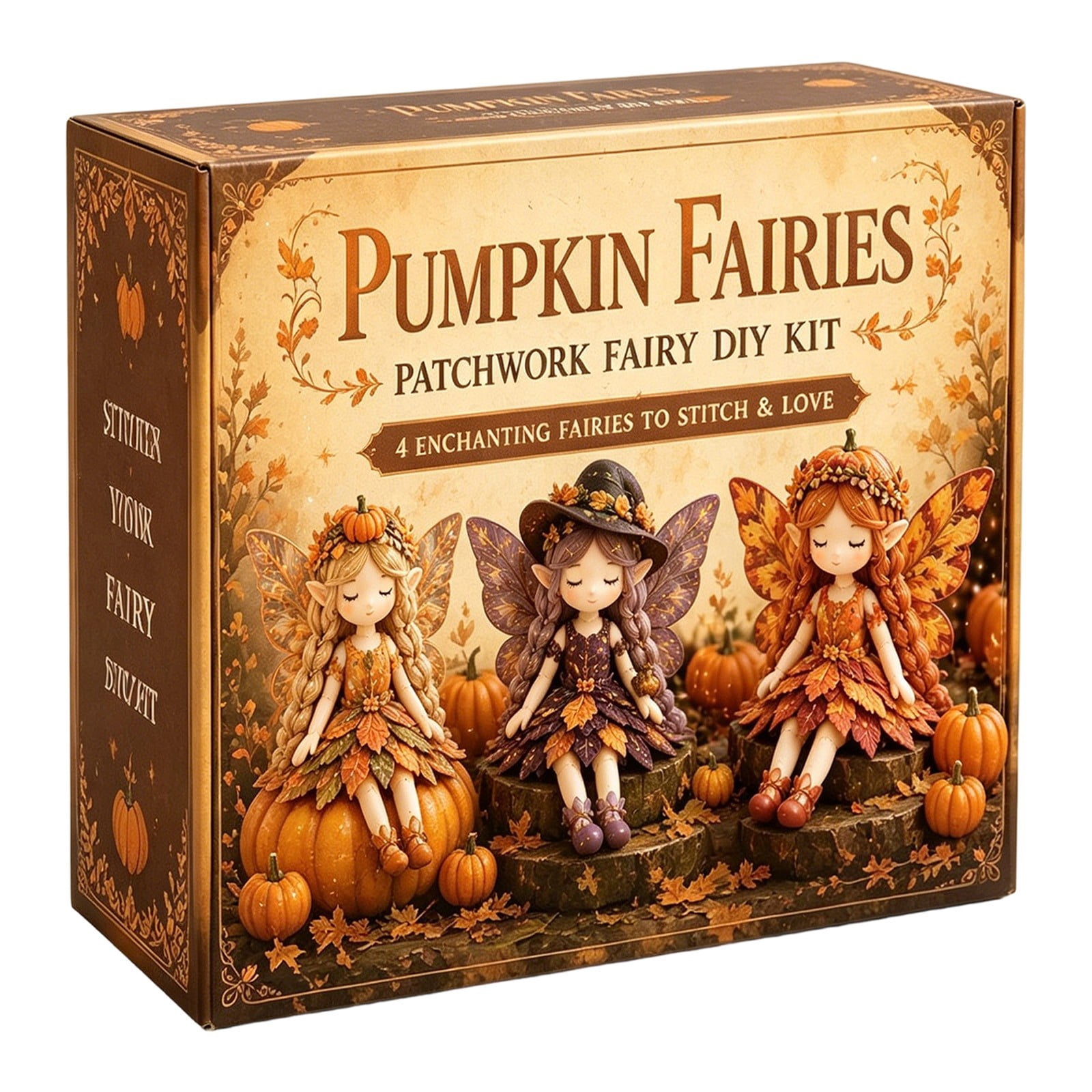 Patchwork Fairy Diy Kit Doll Making Kit Patchwork Rag Doll Multi-fabric ...