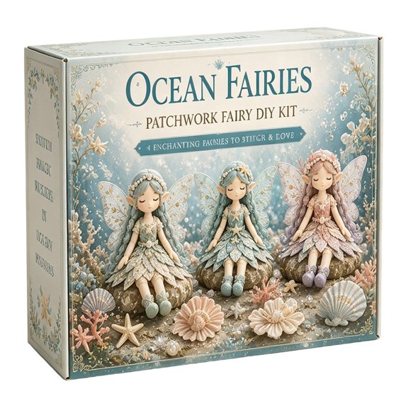 Patchwork Fairy Diy Kit Patchwork Rag Doll Decorative Handmade Doll Diy Kit Diy Cloth Doll Craft Kit Patchwork Stuffed Doll Sewing Kit Handmade Sewing Doll Set