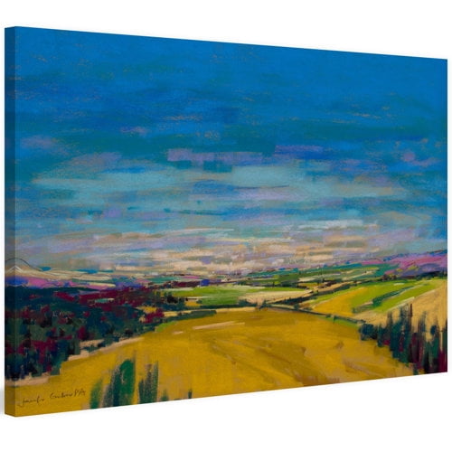 "Patchwork Fields XI" Painting Print on Wrapped Canvas