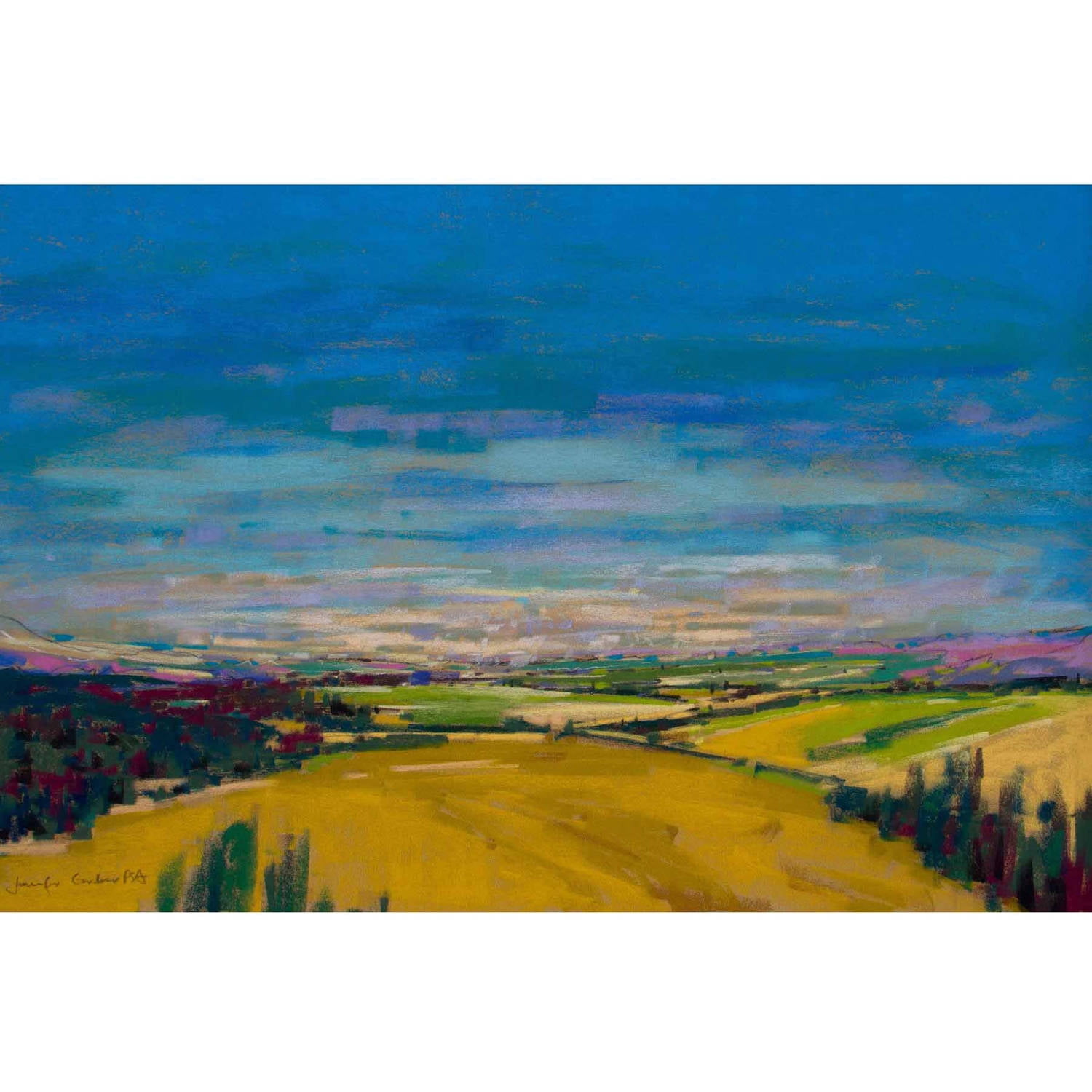 "Patchwork Fields XI" Painting Print on Wrapped Canvas