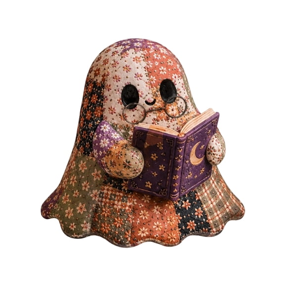 Patchwork Ghost Sewing Room DIY Kit All-in-One Crafting Set for Adults Cute Halloween Fabric Ghost Doll Handmade Holiday Home Decor Project for Sewing Enthusiasts