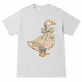 thumbnail image 1 of Patchwork Goose Graphic T-Shirt, Floral Cottagecore Unisex Tee, 1 of 9