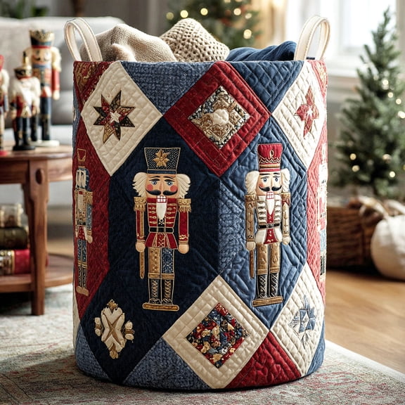Patchwork Guard Quilted Laundry Basket, Clothes Hamper Storage Bag, Housewarming Gift Ideas, Mother's Day Gifts, Birthday Gift