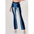 thumbnail image 1 of Patchwork High Waist Stretch 2 Tone Color Block Boot Leg jean, 1 of 4
