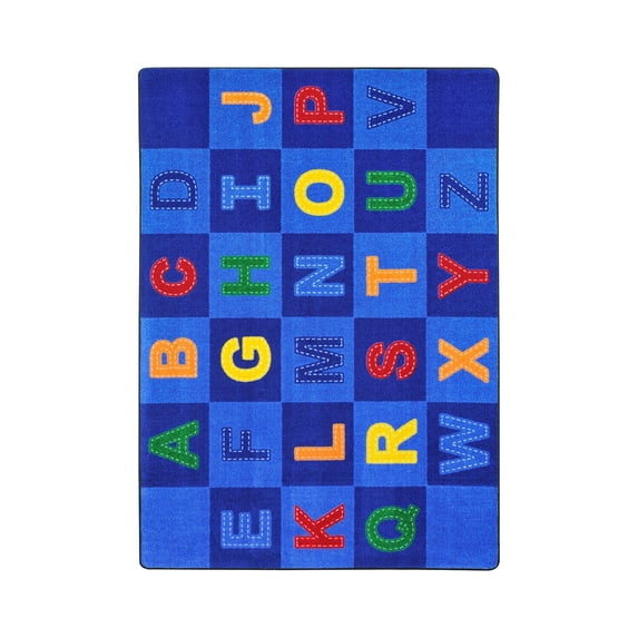 Joy Carpet Patchwork Letters Multi 10'9" x 13'2"
