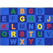 Patchwork Letters 7'8" x 10'9" area rug in color Multi