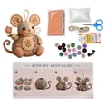 thumbnail image 1 of Patchwork Mouse DIY Kit, Fabric Sewing Craft Set for Handmade Decorations, Creative Stitching Project Kit for Home Decor and Craft Lovers, 1 of 5
