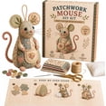thumbnail image 1 of Patchwork Mouse DIY Kit, Floral Fabric Mouse Ornament Sewing Kit, All Materials Included, Beginner Friendly, Creative DIY Project for Craft Lovers C, 1 of 7