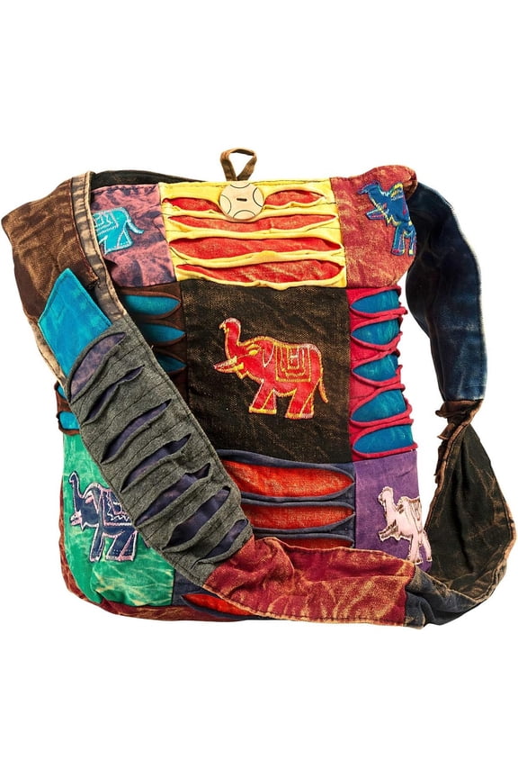 Patchwork Peacock    Hobo Crossbody  Bag Hipster Boho Women Sling