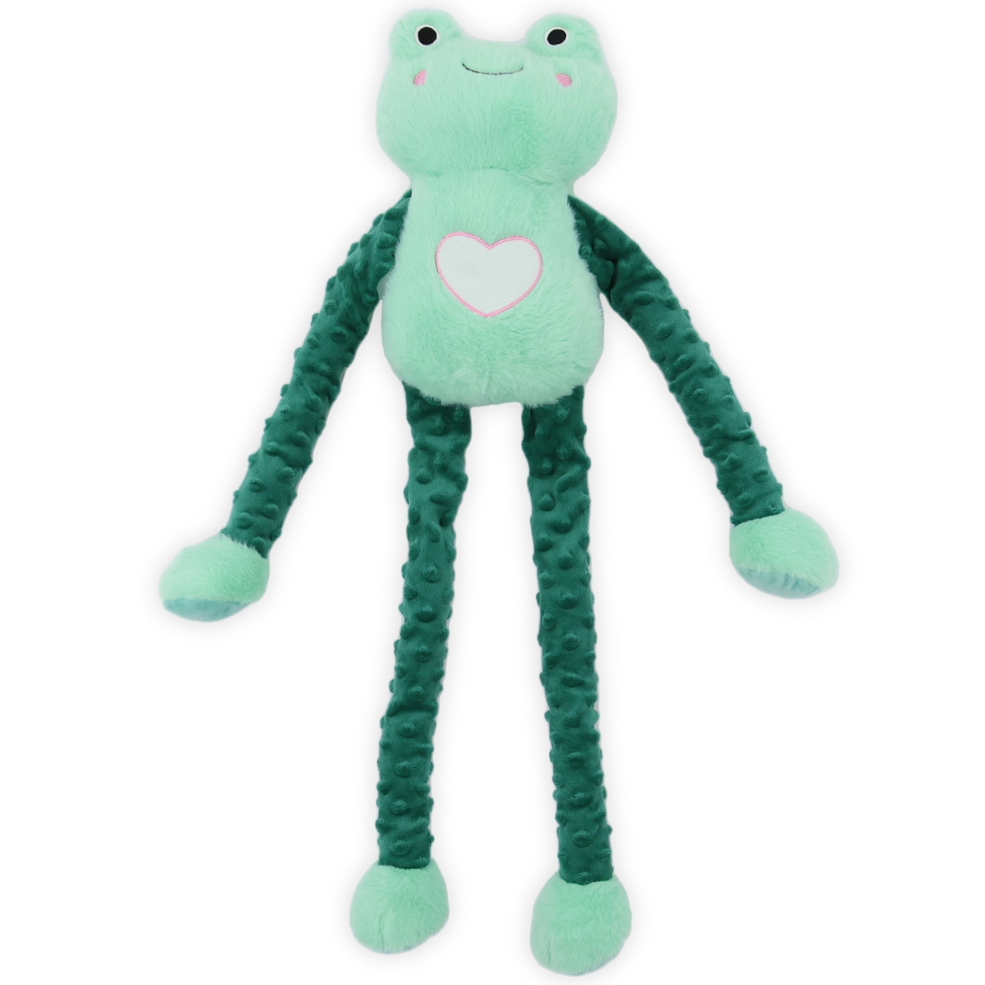 Patchwork Pet: Muttley Series - Fiona Frog - 24" Plush Dog Toy, Floppy Limbs Green Animal, Squeakers, Reinforced Fabric, Grab-Carry-Snuggle-Chew