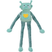 Patchwork Pet Muttley Series - Robby Robot - 24 Plush Dog Toy, Floppy Limbs Blue Character, Squeakers, Reinforced Fabric, Carry-Snuggle-Chew-Play