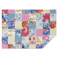 thumbnail image 1 of Patchwork Pioneer Flower Rectangle Tablecloth 60"x84",Waterproof Polyester Rectangle Table Cloth, Wipeable Spillproof Polyester Tablecloth for Dining, Camping, Indoor and Outdoor, 1 of 5