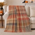 thumbnail image 1 of Patchwork Plaid Autumn Scene Pumpkin Bat, Festive autumn celebration Scene, Warm Flannel Blanket for Living Room and Family Room, Art Lovers autumn celebration Gift, Festive Home Decor, 1 of 9